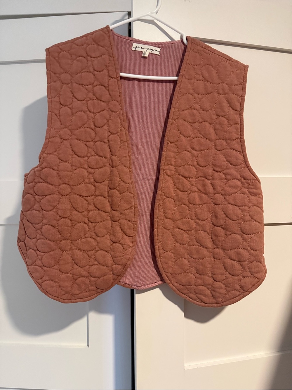 Free People Quilted Mauve Pink Vest